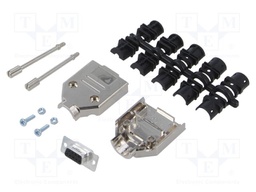 D-Sub; PIN: 9; female; shielded,metalized; straight; soldering