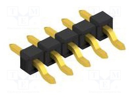 Connector: pin strips; pin header; male; PIN: 5; 2.54mm; SMT; 1x5