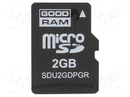 Memory card; industrial; SD Micro,pSLC; 2GB; Class 10; -40÷85°C