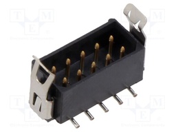 5+5 Pos. Male DIL Vertical SMT Conn. Latches