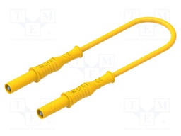 Test lead; 12A; insulated; Len: 1m; yellow; Cond.cross sec: 0.75mm2