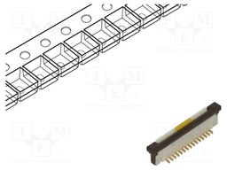 Connector: FFC (FPC); vertical; PIN: 15; ZIF; SMT; 125V; 1A; -25÷85°C