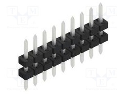 Connector: pin strips; pin header; male; PIN: 9; 2mm; THT; 1x9; 100V