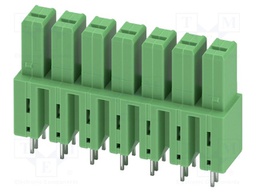 PCB headers, nominal cross section: 6 mm?, color: green, nom