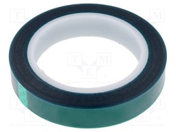 Tape: insulation; W: 19mm; L: 66m; D: 0.06mm; green; silicone; 70%