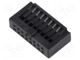 Plug; wire-board; female; RA; 2.54mm; PIN: 16; w/o contacts