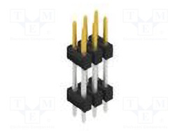 Connector: pin strips; pin header; male; PIN: 6; 2.54mm; THT; 2x3