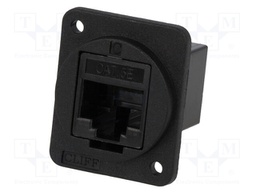 Coupler; FT; Cat: 5e; Layout: 8p8c; RJ45 socket,both sides; 19x24mm