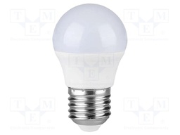 LED lamp; white warm; E27; 220÷240VAC; 320lm; P: 3.7W; 180°; 3000K