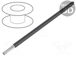 Wire; UL1007,UL1569; stranded; Cu; 30AWG; dark grey; 305m; PVC; 300V