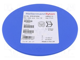 Markers for cables and wires; Label symbol: W; 1÷3mm; PVC; yellow