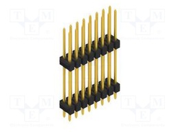 Connector: pin strips; pin header; male; PIN: 16; 2.54mm; THT; 2x8