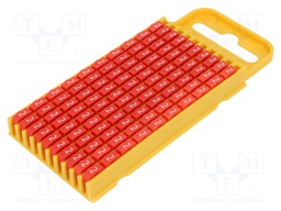 Markers for cables and wires; Label symbol: 2; 4.3÷5.3mm; red