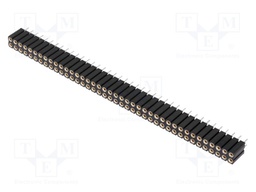 Socket; pin strips; female; PIN: 80; turned contacts; straight