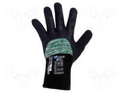 Protective gloves; Size: 9,L; black; latex,mineral fibre; Dexcut