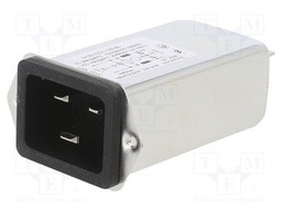 Connector: AC supply; socket; male; 20A; 250VAC; IEC 60320; 0.3mH