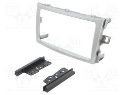 Radio mounting frame; Toyota; 2 DIN; silver
