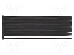 Cable tie; L: 100mm; W: 2.5mm; black; 100pcs; EXTREME