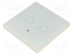 Touch switch; 200÷240VAC; No.of butt: 2; white