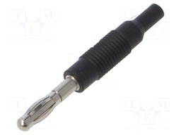 Connector: 4mm banana; plug; 6A; 30VAC; 60VDC; black; non-insulated