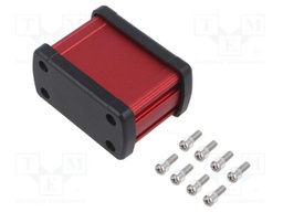 Enclosure: multipurpose; X: 68.7mm; Y: 49mm; Z: 35.2mm; red; UL94V-0