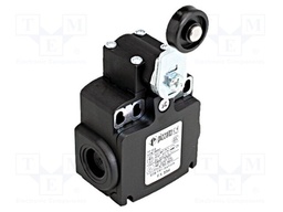Limit switch; lever R 40mm, plastic roller Ø20mm; NO + NC; 10A