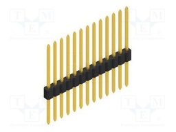 Connector: pin strips; pin header; male; PIN: 13; 1.27mm; THT; 1x13