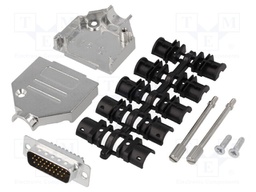 D-Sub HD; PIN: 26; plug; male; soldering; for cable; black