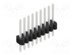 Connector: pin strips; pin header; male; PIN: 9; 1.27mm; THT; 1x9