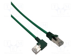 Patch cord; F/UTP; Cat: 6; RJ45 plug,RJ45 right angled plug; Cu