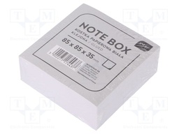 Sheets stuck together; 85x85x35mm; white; 350pcs.