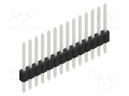 Connector: pin strips; pin header; male; PIN: 14; 1.27mm; THT; 1x14