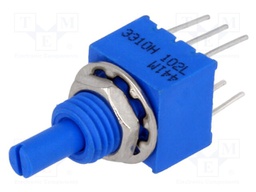 Potentiometer: shaft; single turn; 1kΩ; ±20%; 0.25W; linear; 3.18mm
