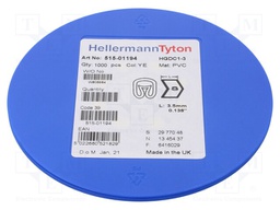 Markers for cables and wires; Label symbol: S; 1÷3mm; PVC; yellow