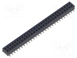 Connector: pin strips; female; PIN: 56; 1.27mm; gold-plated; SMT