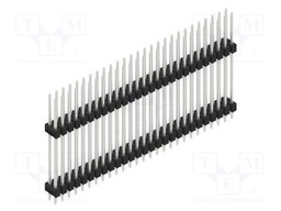 Connector: pin strips; pin header; male; PIN: 54; 2.54mm; THT; 2x27