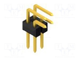 Connector: pin strips; pin header; male; PIN: 4; 2.54mm; THT; 2x2