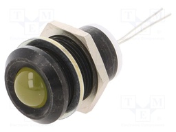 Indicator: LED; prominent; Cutout: Ø12mm; for PCB; brass; ØLED: 8mm