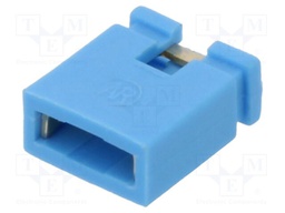 Connector: pin strips; female; 2.54mm; gold-plated; jumper; 1x2