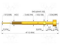 Test needle; screw-in