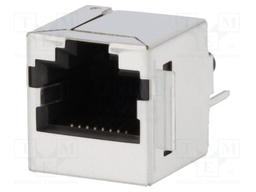 Socket; RJ45; PIN: 8; shielded; Layout: 8p8c; THT; on PCBs; straight