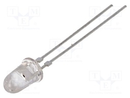 LED; 5mm; red; 700÷1000mcd; 8°; Front: convex