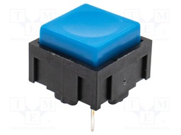 Switch: microswitch TACT; Pos: 2; SPST-NO; 0.025A/50VDC; blue; THT