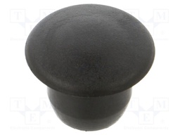 Accessories: stopper; H: 9mm; push-in; Flange dia: 15mm; black; LDPE