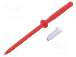 Measuring probe; 1A; red; Tip diameter: 2mm; Socket size: 2mm