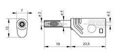 Connector: 2mm banana; plug; 10A; 1kV; blue; gold-plated; -15÷70°C