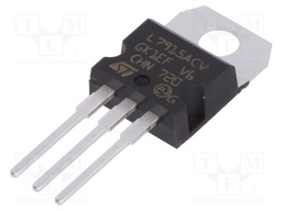 IC: voltage regulator; linear,fixed; -15V; 1.5A; TO220; THT