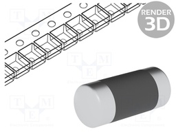 Resistor: thin film; SMD; 0204 minimelf; 330Ω; 0.4W; ±1%; -55÷155°C