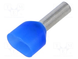 Tip: bootlace ferrule; insulated,double; copper; 2.5mm2; 10mm