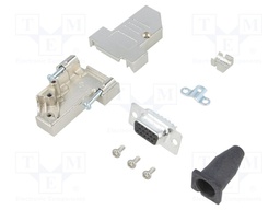 D-Sub; PIN: 15; plug; female; angled 45°; soldering; for cable